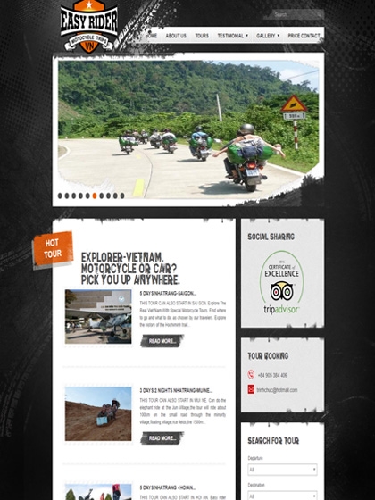 Website EasyRiderTrips.vn