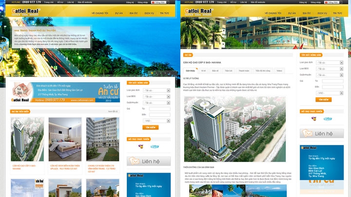 Website bất động sản CatloiReal.com