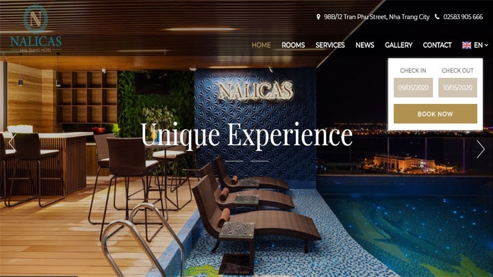 Website Nalicas Hotel