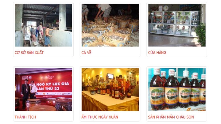 Website Mắm Châu Sơn