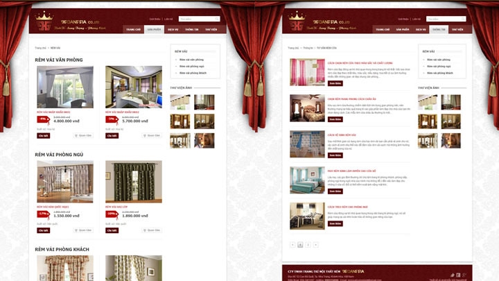 Website Công ty Rèm Hoàng Gia