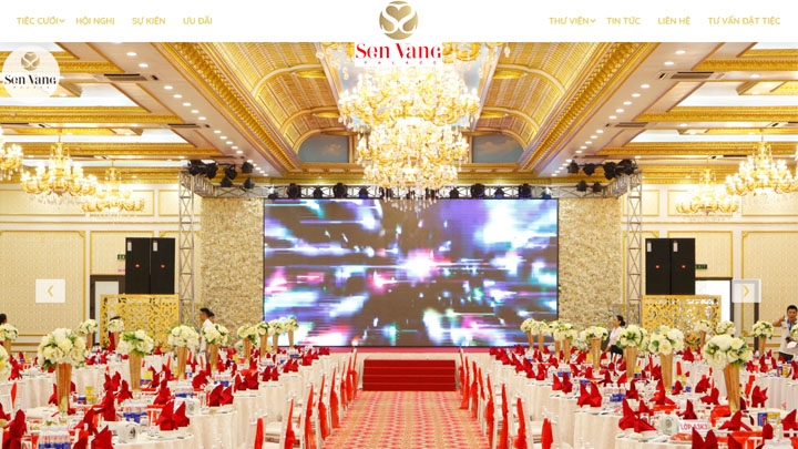 Website nhà hàng Sen Vàng