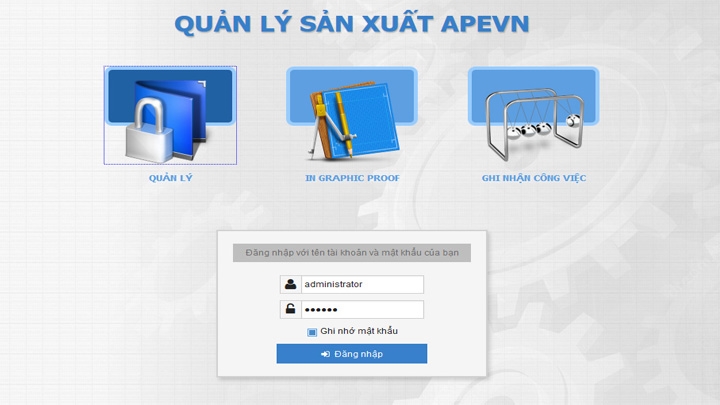 Phần mềm quản lý tổng thể công ty APE Vietnam