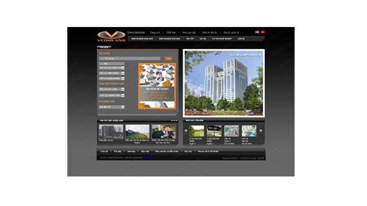 Website bất động sản VCOMland