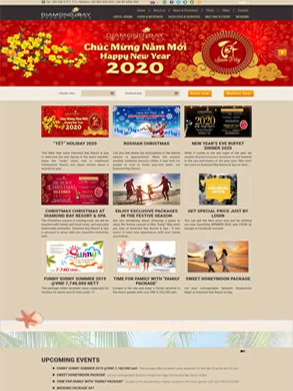 Website Công ty Diamond Bay Holidays