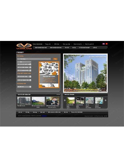 Website bất động sản VCOMland