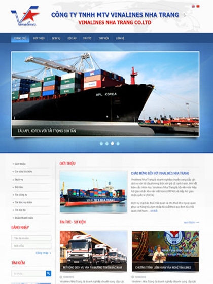Website Công ty Vinalines Nha Trang